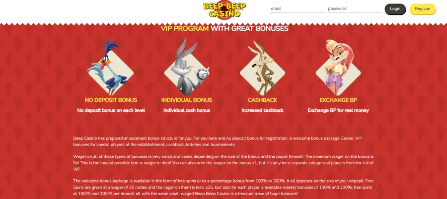 Beep beep casino bonus ohne einzahlung